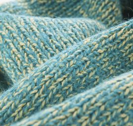 Šála pletená MarLen zelenožlutý melír