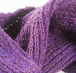 Šála pletená MarLen fialový melír