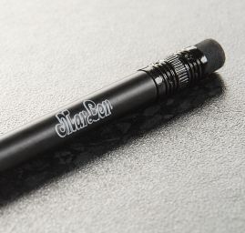 DÁREK - Černá tužka s gumou