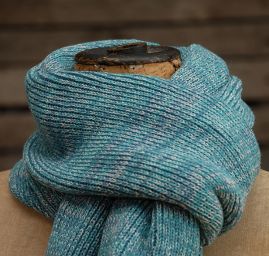 Pletená šála Marlen melír tyrkys