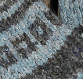 Pletený set čepice+rukavice modrošedý