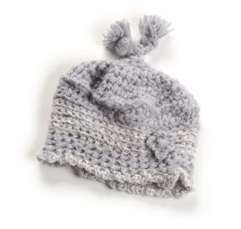 Ručně pletená sada čepice/šála sv.šedá