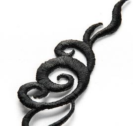 Aplikace ornament nažehlovací černá