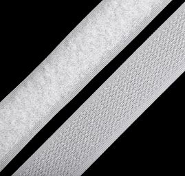 Suchý zip 30mm háček + plyš bílý