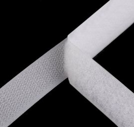 Suchý zip 30mm háček + plyš bílý