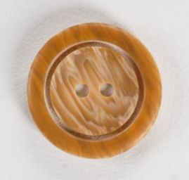 Gombík plastový hnedý melír