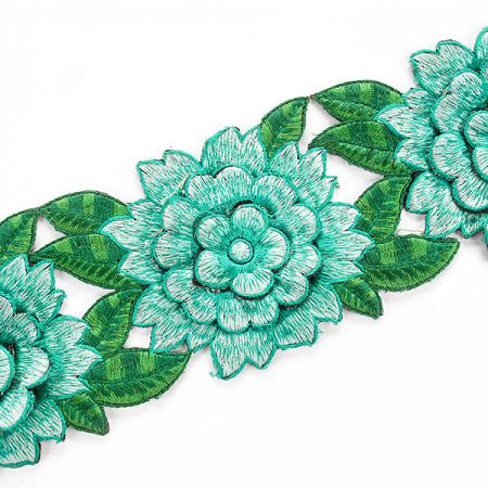 Stuha porta vzdušná výšivka květ