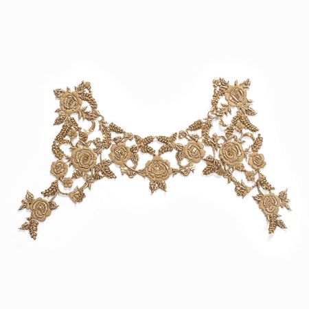 Květinová aplikace velká zlatá