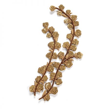 Květinová vsadka větvička hnědá/zlatá