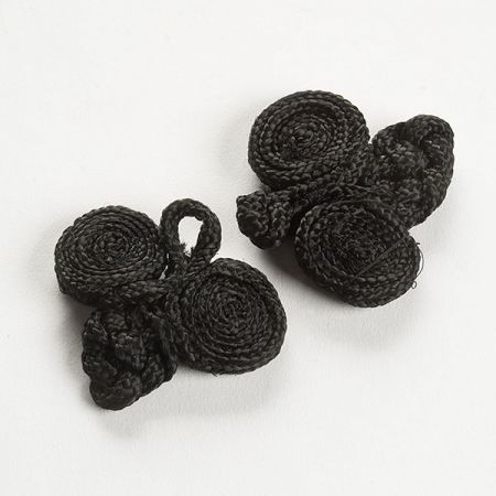 Japonské zapínání velký ornament černé