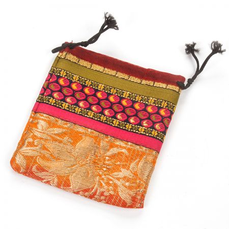 Dárkový pytlík žakárový mix barev 12x11 cm