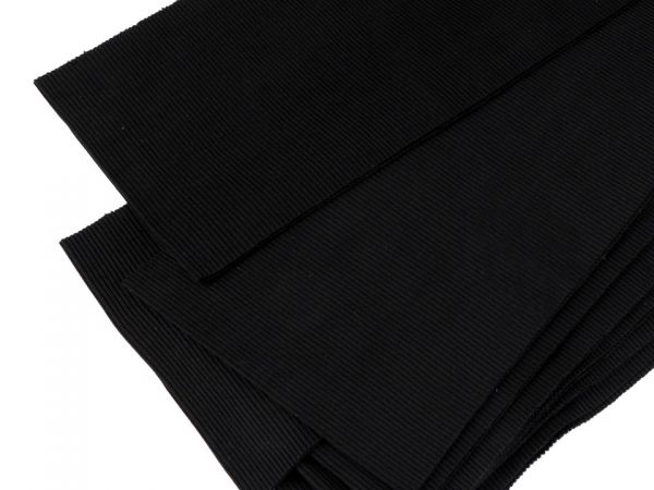 Elastický polyesterový náplet žebrovaný tunel 16x90-110cm černý