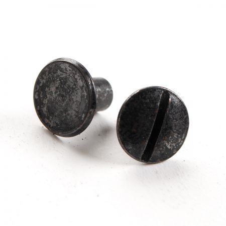 Nýt sřoubovací sedlářský hladký plochý 6mm černý