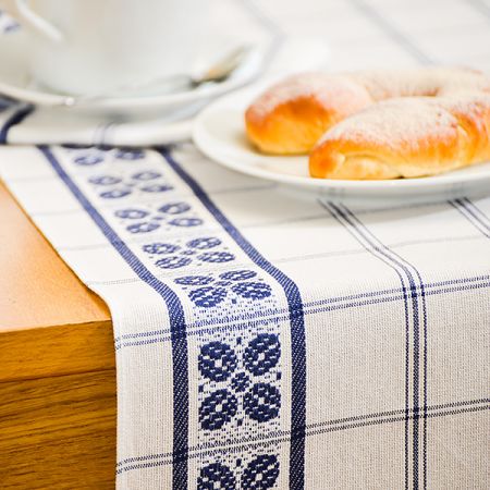 Běhoun ubrus kuchyňský modrý