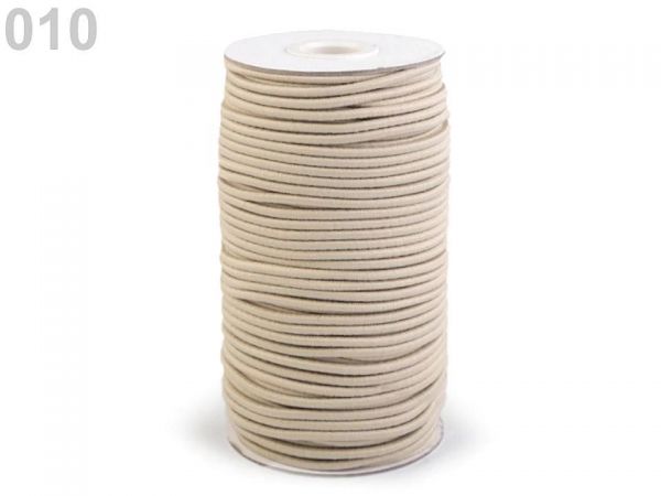 Guma kulatá pruženka 3mm silná béžová