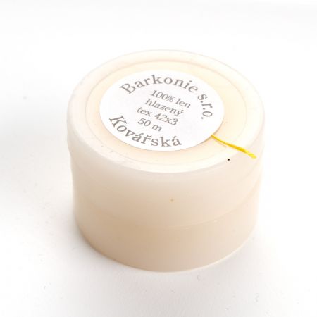 Niť lněná kovářská v plastovém pouzdře žlutá