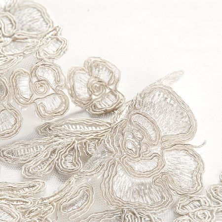 Krajka lem lurexová výšivka slonová kost II.jakost