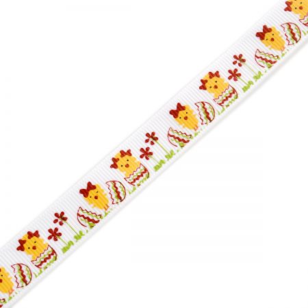 Stuha rypsova velikonoční motiv kuřátka
