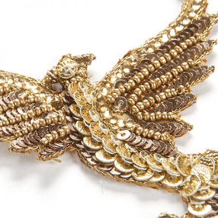 Zvířecí aplikace ptáčci levá zlaté barvy