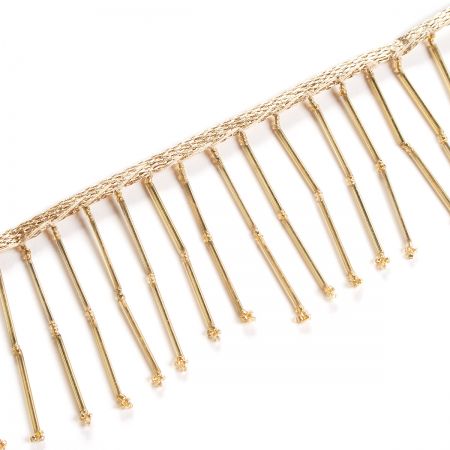 Porta korálkové třásně zlatá