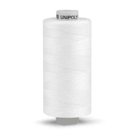 Nit UNIPOL 100% polyester 500 m bílá