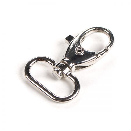 Karabina kov průvlak 20 mm nikl stříbrná