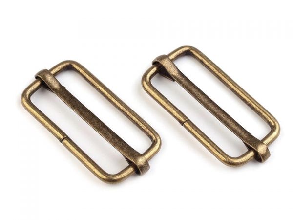 Posunovač na popruhy 15x33mm staromosaz