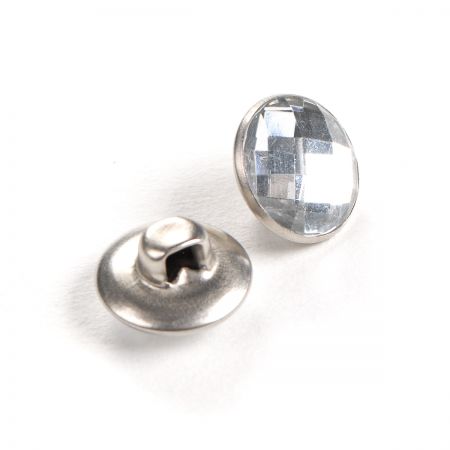 Knoflík s krčkem imitace broušeného skla