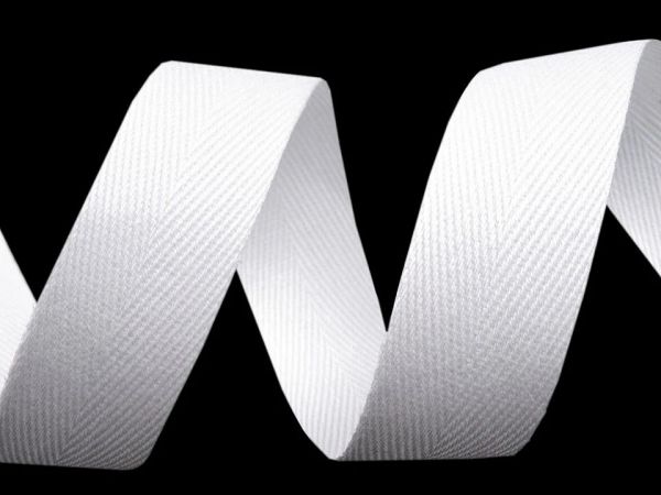 Keprovka bavlna polyester jemná šíře 25mm černá