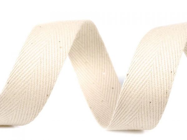 Keprovka bavlna polyester jemná šíře 20mm smetanová