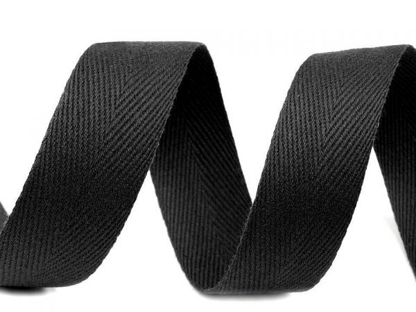 Keprovka bavlna polyester jemná šíře 25mm bílá