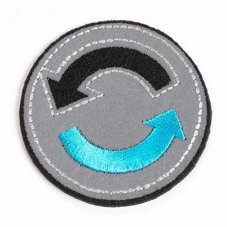 Nažehlovačka reflexní šipky modročerná