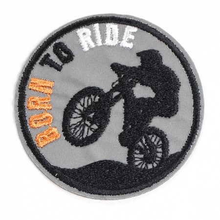 Nažehlovačka reflexní Born to ride oranžová