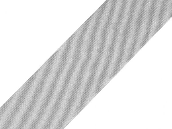 Šikmý proužek saténový zažehlený 18mm sv.šedý