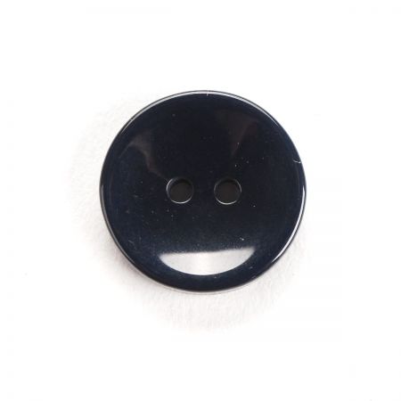 Knoflík plastový kulatý dvojdírkový 26" tm.modrý