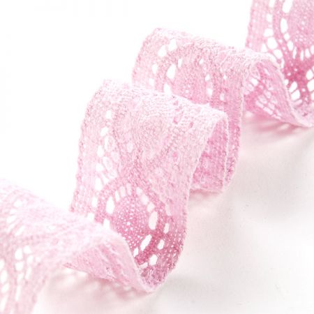 Krajka bavlněná oboustranná šíře 30mm růžová