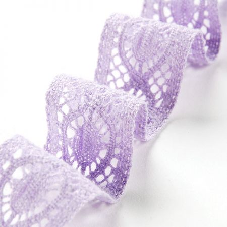 Krajka bavlněná oboustranná šíře 30mm fialová