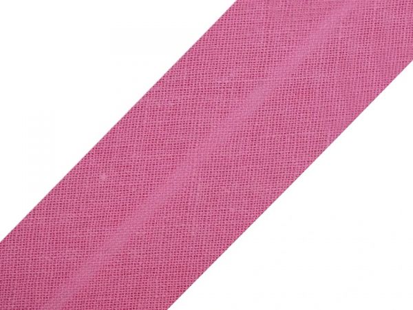 Šikmý proužek bavlna š. 18 mm zažehlený růžový