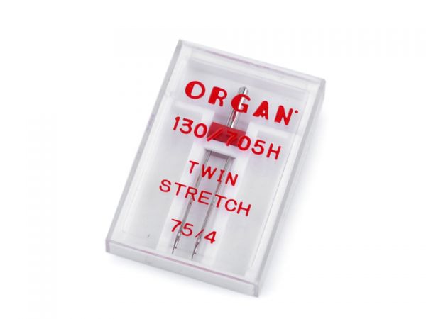Strojová dvojjehla ORGAN Twin Stretch 75/4