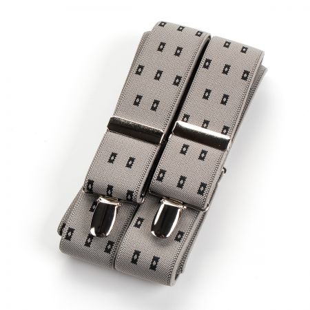 Šle pánské šíře 3,5 cm délka 125cm typ X šedočerné