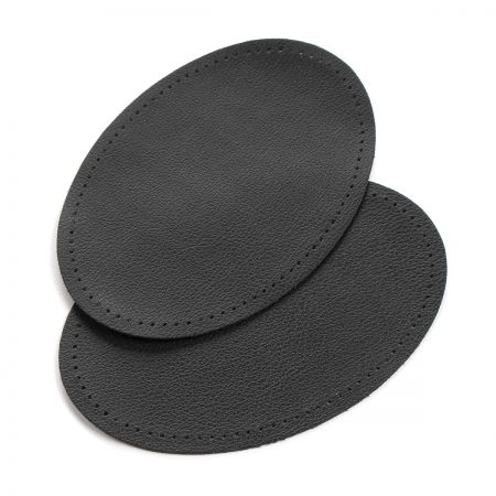 Záplata umělá kůže ovál 14,1×9,5 cm černá