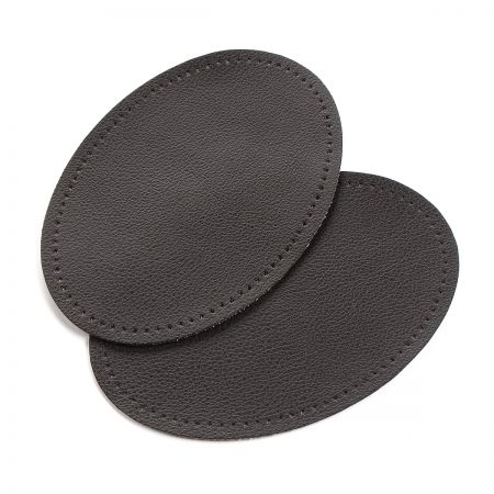Záplata umělá kůže ovál 14,1×9,5 cm tmavě hnědá