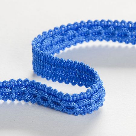 Oděvní prýmek proužek oválný blankytně modrý