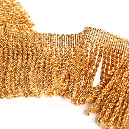 Třásně leonské zlaté délka 7cm