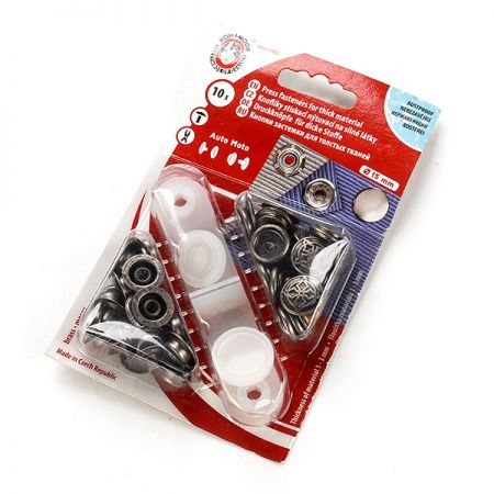 Druky kovové  6 (O 15mm) nikl antik vzor