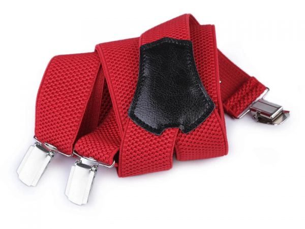 Šle pánské šíře 3,5 cm délka 120cm typ Y červené