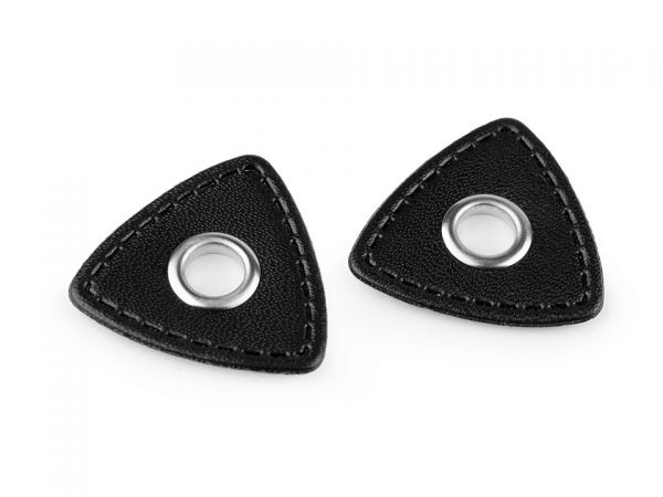 Průchodky koženkové našívací černé