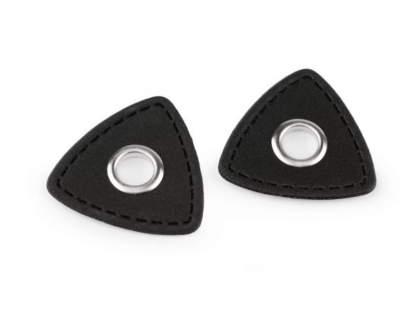 Průchodky koženkové našívací hnědočerné