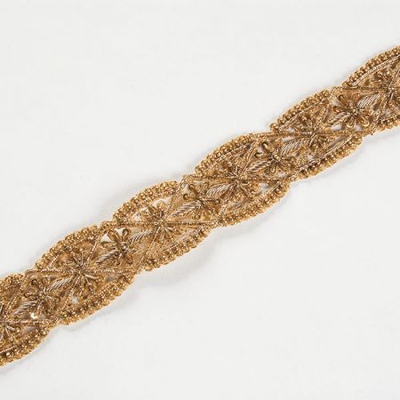 Krajková kovová stuha hvězdičky