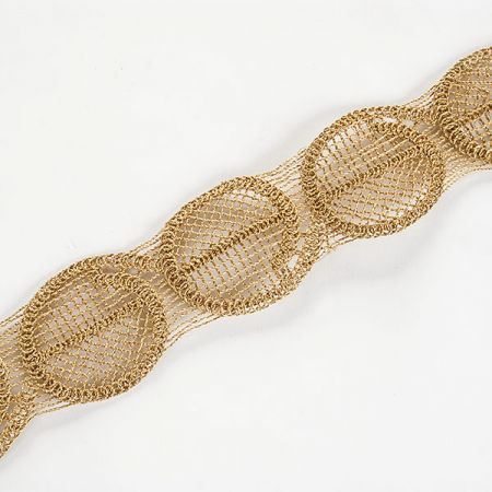 Kovová stuha větší kolečka s mřížkou